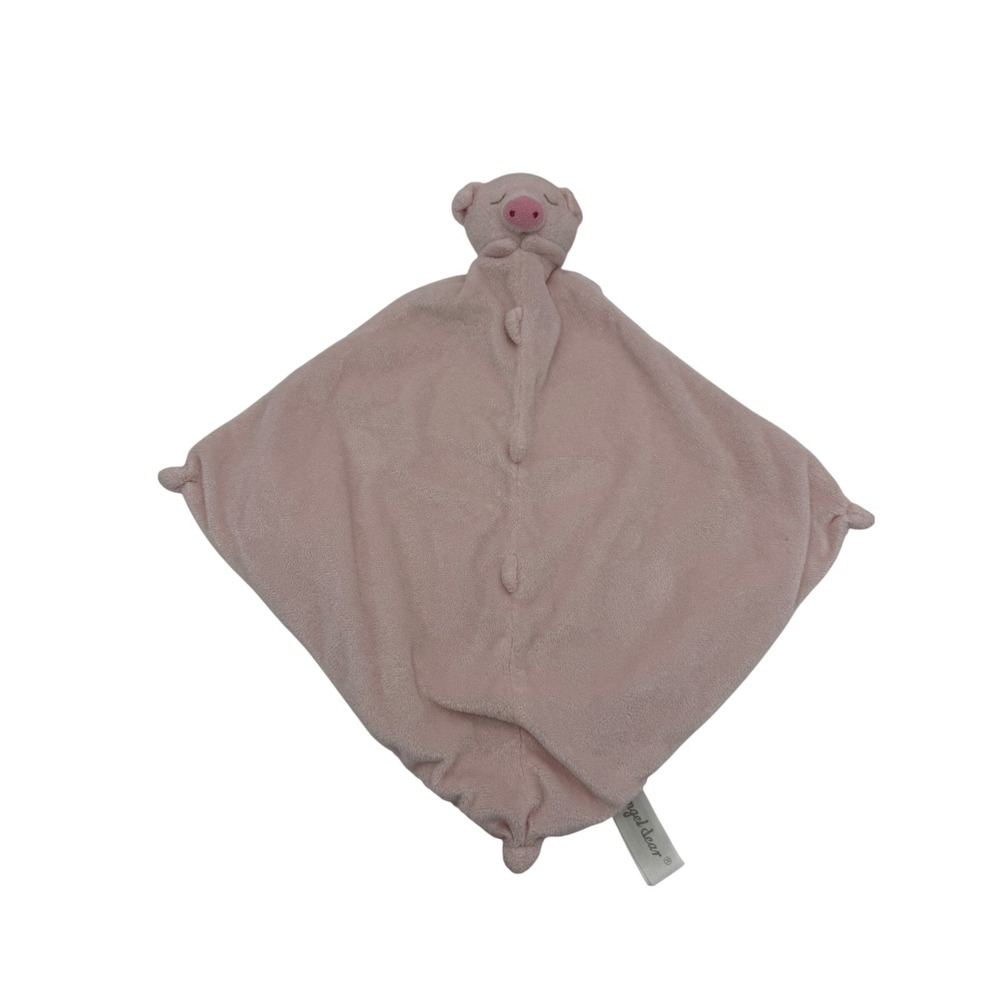 Angel Dear Pink Pig Lovie Security Blanket Plush Baby Snuggler Pink Piggy 13"